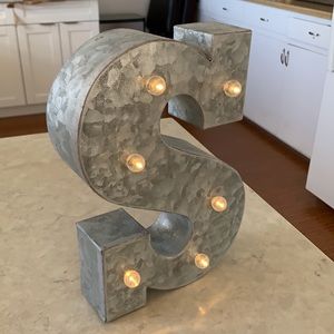 Marquee Metal Home Decor “S”